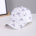 thumbnail image 2 of HuangHuanChen Baseball Cap For Women Men with Diamonds Butterfly Pattern Adjustable Breathable Casual Sports Cap Hat Rhinestone Ponytail Mesh Shiny Bling Baseball Cap Unisex Purple One Size, 2 of 4