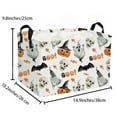 thumbnail image 7 of Rectangular Kids Storage Bin Halloween Basket Cartoon Storage Basket with Handles for Organizing Home Kitchen Boys and Girls Toys Bins Shelf Baskets(Watercolor Halloween), 7 of 7