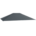 thumbnail image 2 of Outsunny 10' x 13' Gazebo Canopy Replacement, Patio Gazebo Roof with Top Vents for 84C-116, Dark Gray, 2 of 9