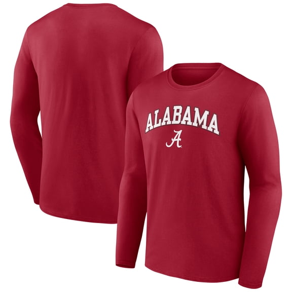 Men's Crimson Alabama Crimson Tide Campus Long Sleeve T-Shirt