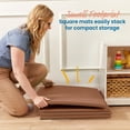 thumbnail image 4 of ECR4Kids SoftZone Play Patch Activity Mat Squares, Modular Playmat, Chocolate, 4-Pack, 4 of 9