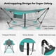 thumbnail image 3 of GETHFSA Folding Hammock with Stand, Indoor & Outdoor Portable Hammock with Side Pocket, Heavy-Duty Iron Frame, Turquoise, Supports Up to 330 lbs, 3 of 7