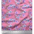 thumbnail image 1 of Soimoi Modal Satin Fabric Leaves & Buttercup Floral Print Fabric by Yard 42 Inch Wide, 1 of 3