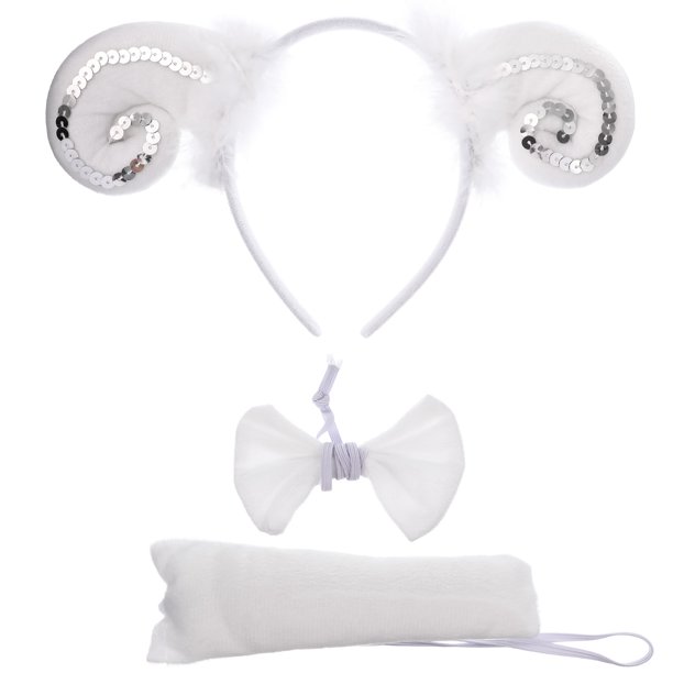 FELTECHELECTR 1 juego de diadema con orejas de oveja, kit creativo de diadema con orejas de animal para cosplay