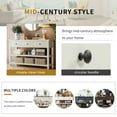 thumbnail image 4 of OUDOSPRS Retro Design Console Table, Made with Pine Solid Wood Frame, Includes Two Open Shelves, Ideal for Living Room(Antique White), 4 of 9