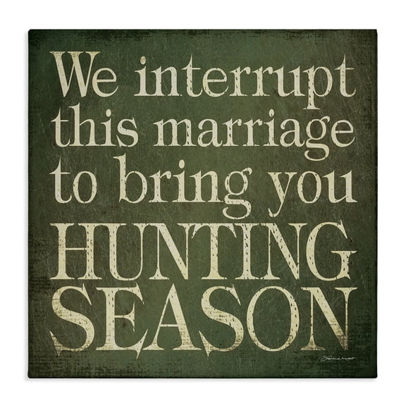Stupell Industries Eclectic Marriage Funny Word Country Home Green Design Canvas Art, 17 x 17, by Stephanie Workman Marrott