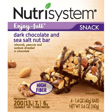 nutrisystem enjoy full dark chocolate and sea salt nut snack bars