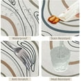 thumbnail image 4 of 60x84inches Mid Century Tablecloth Minimalist Stripes Abstract Geometric Modern Art Rectangle Table Cloth Waterproof and Stain Resistant Fabric Table Cover for Kitchen Dining Room Home Decor, 4 of 7