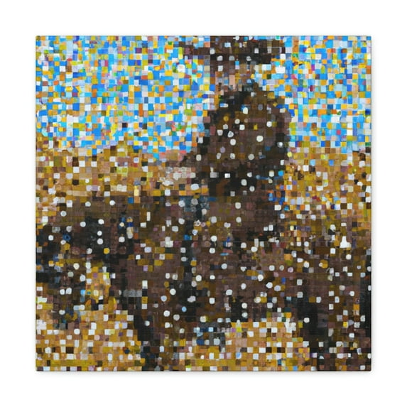 Rancher in Pointillism - Canvas