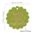 thumbnail image 6 of Inkdotpot Rose Gold Foil Paper Hang Tags Baby It's Cold Outside Baby Shower Favor Tags 50 Pieces, 6 of 7