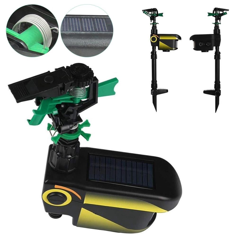 Solar Powered Motion-Activated Sprinkler, Automatic Motion Sensor Animal Deterrent for Garden and Yard, Professional Water Sprayer Repellent for Outdoors