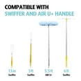 thumbnail image 5 of Duster Refills 360° for 20 pcs & 5.5FT Extension Handle Featuring 5x Powerful Dust Removal Disposable Feather Duster Multi Surface Refills Super Efficient Duster Kit Compatible with D, 5 of 8