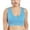Blue, variant on Clearance! 2 Pack Women Plus Size Sport Bra Double Layer Cotton Underwear Seamless Elastic Bralette (Black)