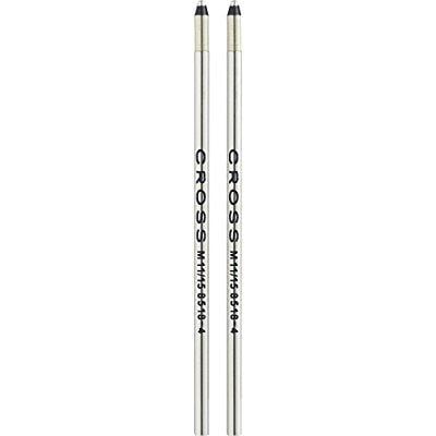 Mini Ballpoint Refill - cross mini ballpoint pen refill, medium black, fits tech 3, autocross, compact, leather accessory pens, 2 per card (8518-4)
