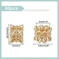 thumbnail image 2 of 60Pcs Hollow Spacer Beads Large Hole Beads Brass European Beads Lace Beads Charms Golden Tibetan Style Beads for DIY Bracelet Necklace Jewelry Making Wedding Party, 2 of 9