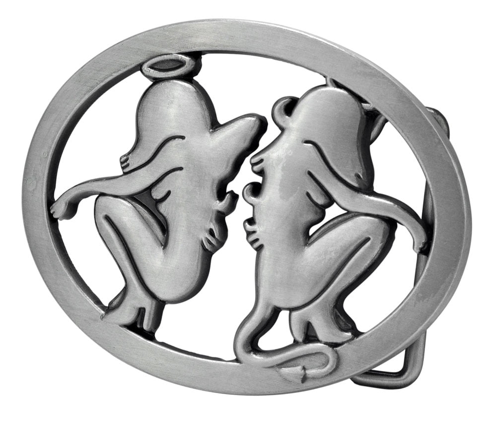 Buckle Rage Biker Chicks Demon And Angel Belt Buckle , SILVER, 2004 -  Walmart.com