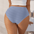 thumbnail image 3 of Fulorrnie Women's Mid Rise No Show Underwear Cotton Gusset Seamless Polyamide Panties for Tummy Control Everyday Comfort, Light Blue, M, 3 of 4