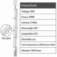 thumbnail image 4 of Paquete de 10 bombillas halógenas R7s de 118 mm y 230 W y 230 V, varilla halógena R7s de 118 mm, bombilla halógena R7s regulable, lámpara de varilla halógena compatible con focos de edificios, Wor, 4 of 5
