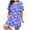 Blue, variant on Womens Nightgowns Plus Size Casual Sleep Dress Women's Plus Heart Print Short Sleeve Round Neck Medium Stretch Loose Nightdress Valentine's Day Nightdress