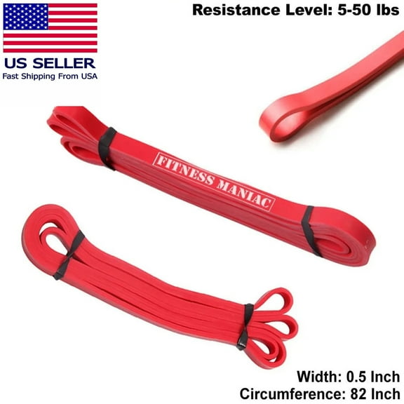 Resistance Bands for Working Out - Loop Exercise Bands for Stretching & Therapy Red