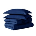 thumbnail image 3 of American Home Collection Comforter Set - Extra Soft Microfiber - 3 Piece Comforter and Pillow Shams Set - Full/Queen, Navy, 3 of 8