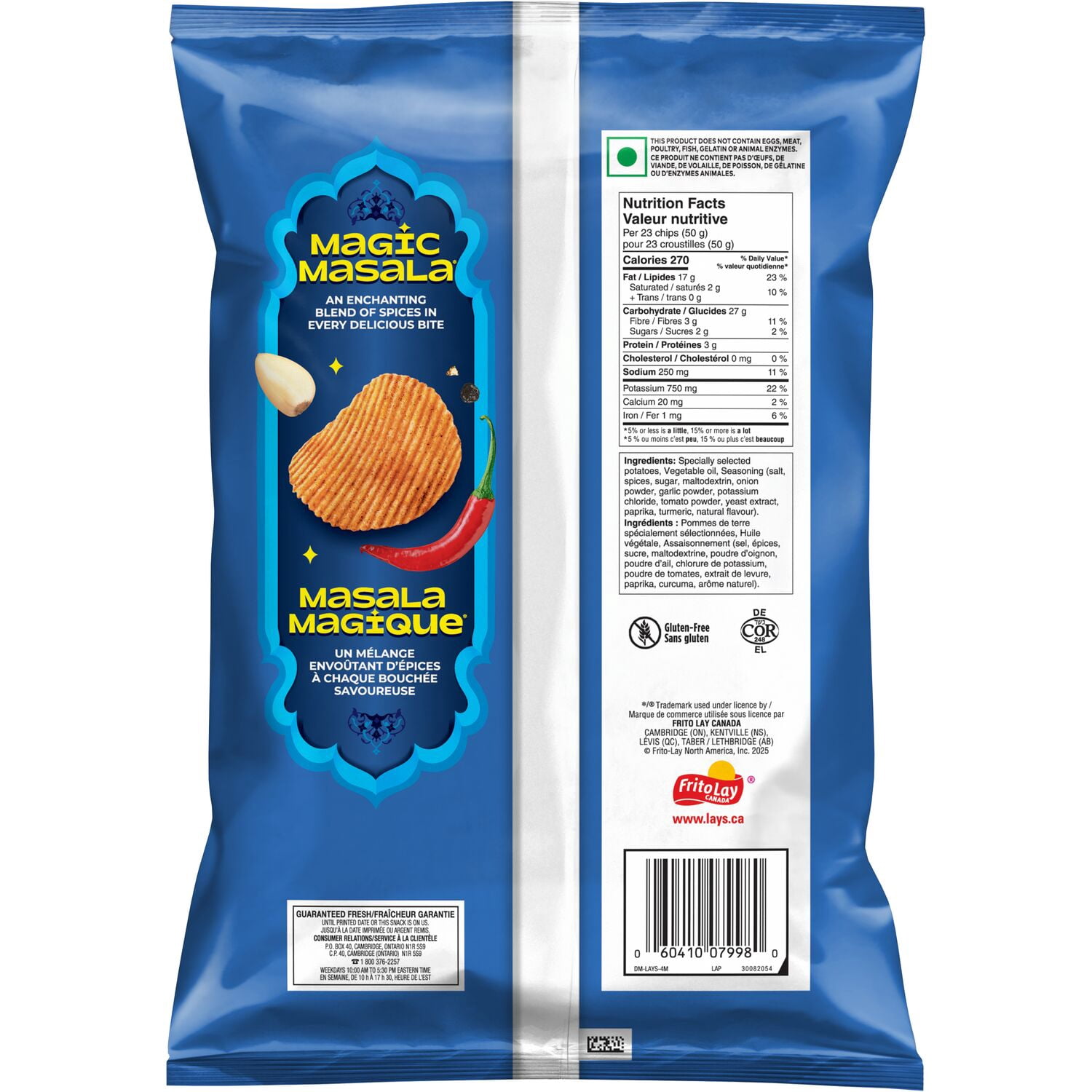 Lay’s croustilles assaisonnées ondulées Masala magique