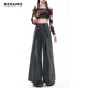 thumbnail image 5 of Pantalones vaqueros holgados informales Y2K de pierna ancha y estilo grunge para mujer, estilo retro americano, de cintura alta, de gran tamaño, 5 of 6