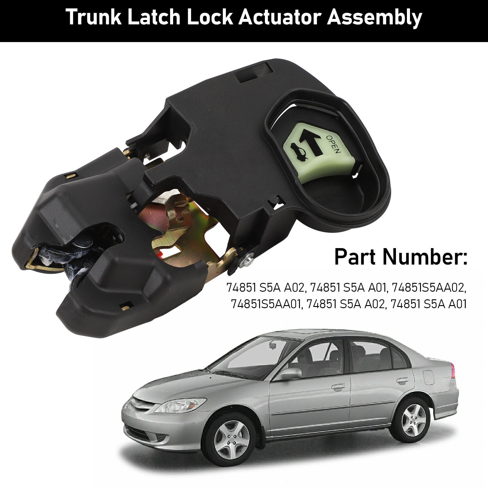 74851 S5A A02, High Strength Precise Impact Resistant Trunk Latch