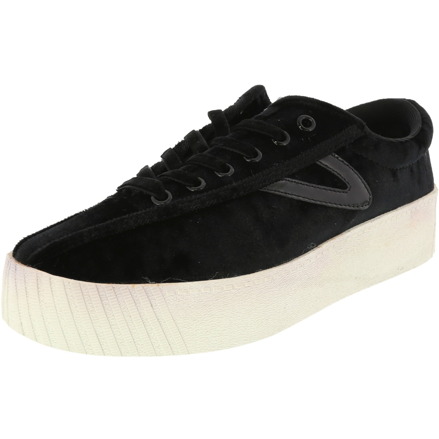 Tretorn Nylite 4 Bold Velvet Fashion Sneaker - 4.5M - Black / Black ...