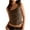 Brown, variant on Tank Tops for Women Plus Size Sleeveless Solid Color U-neck Slim Threaded Top Beige L
