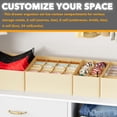 thumbnail image 2 of SpaceAid Underwear Drawer Organizer, Dresser Organizer Bins, 4 Pack, Beige, 2 of 6