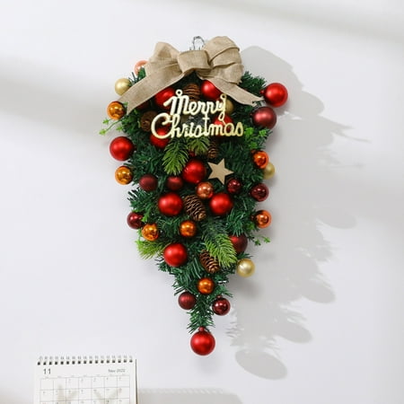 Steadlien Luxury Christmas Wreath Decor with Mixed Foliage – All-Season Door Wall Hanging for Home Entrance Balcony Holiday Decoration Festive Ambiance