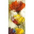 thumbnail image 3 of Fleurs Orange et Jaunes - Toile 24"x48 Pouces - Impression à la Demande, 3 of 5