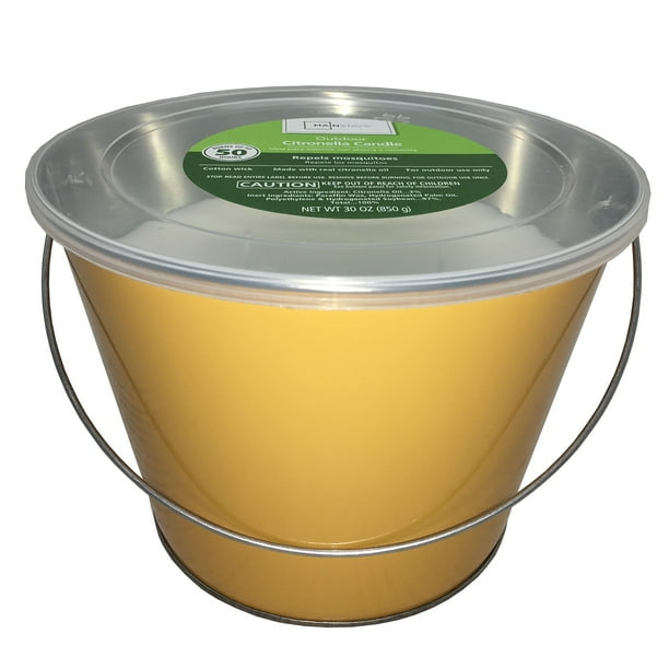 Mainstays Outdoor Citronella Bucket Candle, 30oz, Multiple Colors