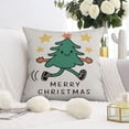 thumbnail image 3 of Xmas Forest Rustic Farmhouse Santa Claus Throw Pillow Case Modern Throw Pillow Case 2 Pieces Christmas Pillow Cover for Room Home Patio Bedroom Livingroom, 3 of 7