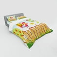 thumbnail image 3 of Ambesonne Cartoon Bedding Set 3 Pcs, Tree Butterfly and Flower, Twin, Multicolor, 3 of 3