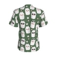 thumbnail image 3 of Uemuo Alpaca Faces Printed Women's Classic V-Neck T-Shirt - Soft, Breathable, Moisture-Wicking, Perfect for Casual, Office, Travel, and Everyday Wear-3X-Large, 3 of 5