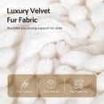 thumbnail image 4 of Advwin 110" Oversized L-Shaped Sectional Sofa with Chaise, Comfy Plush 2-Piece Couch with 8 Pillows, Soft Fluffy Faux Corduroy Upholstered Sectional for Living Room, Apartment, Bedroom, White, 4 of 10