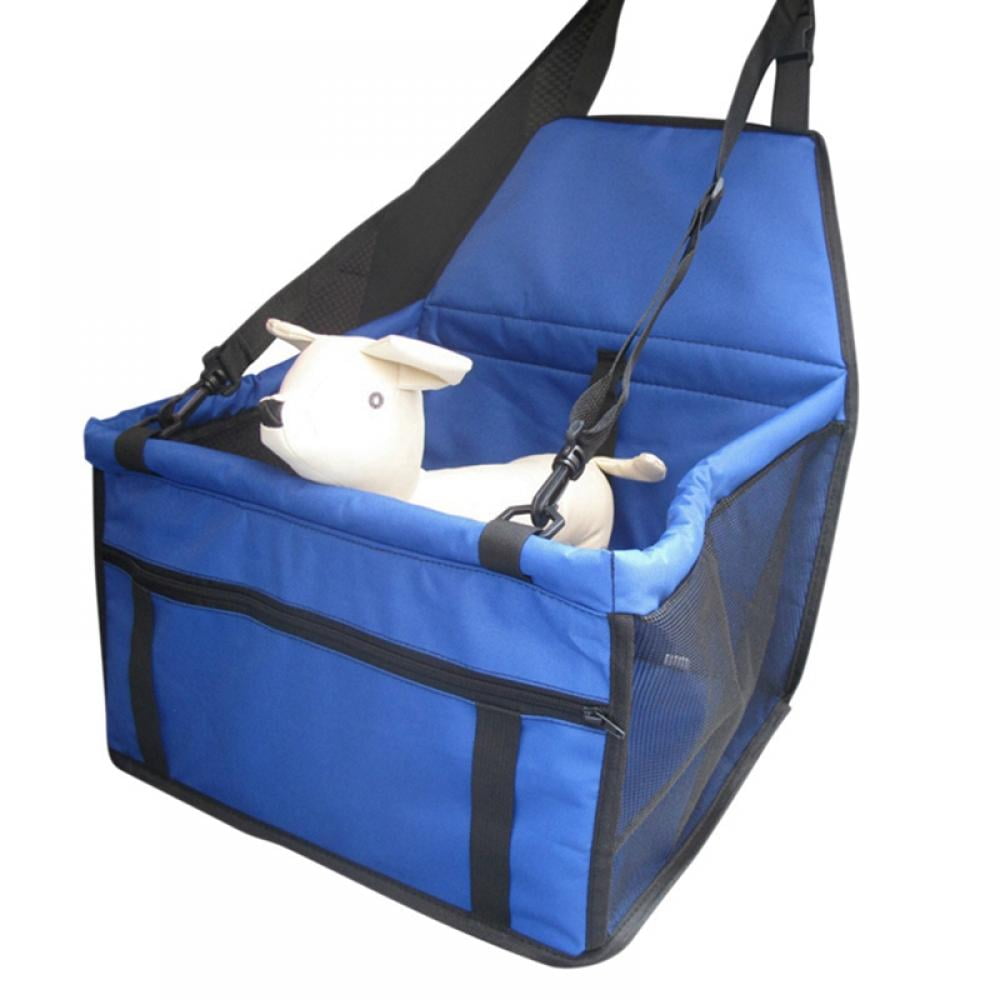 Pet Booster Seat Dog Car Carrier with Seat Belt Reinforce Metal Frame