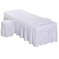 thumbnail image 2 of fastboy Soft Beauty Massage Bed Sheet With Pillowcase and Stool Cover White, 2 of 9