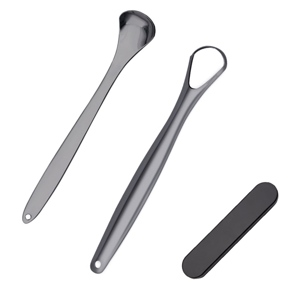2Pack Tongue Scraper, Useful Surgical Stainless Steel Tongue Cleaner