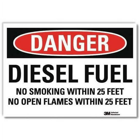 Lyle Danger Sign,5inx7in,Reflective Sheeting U3-1301-RD_7X5