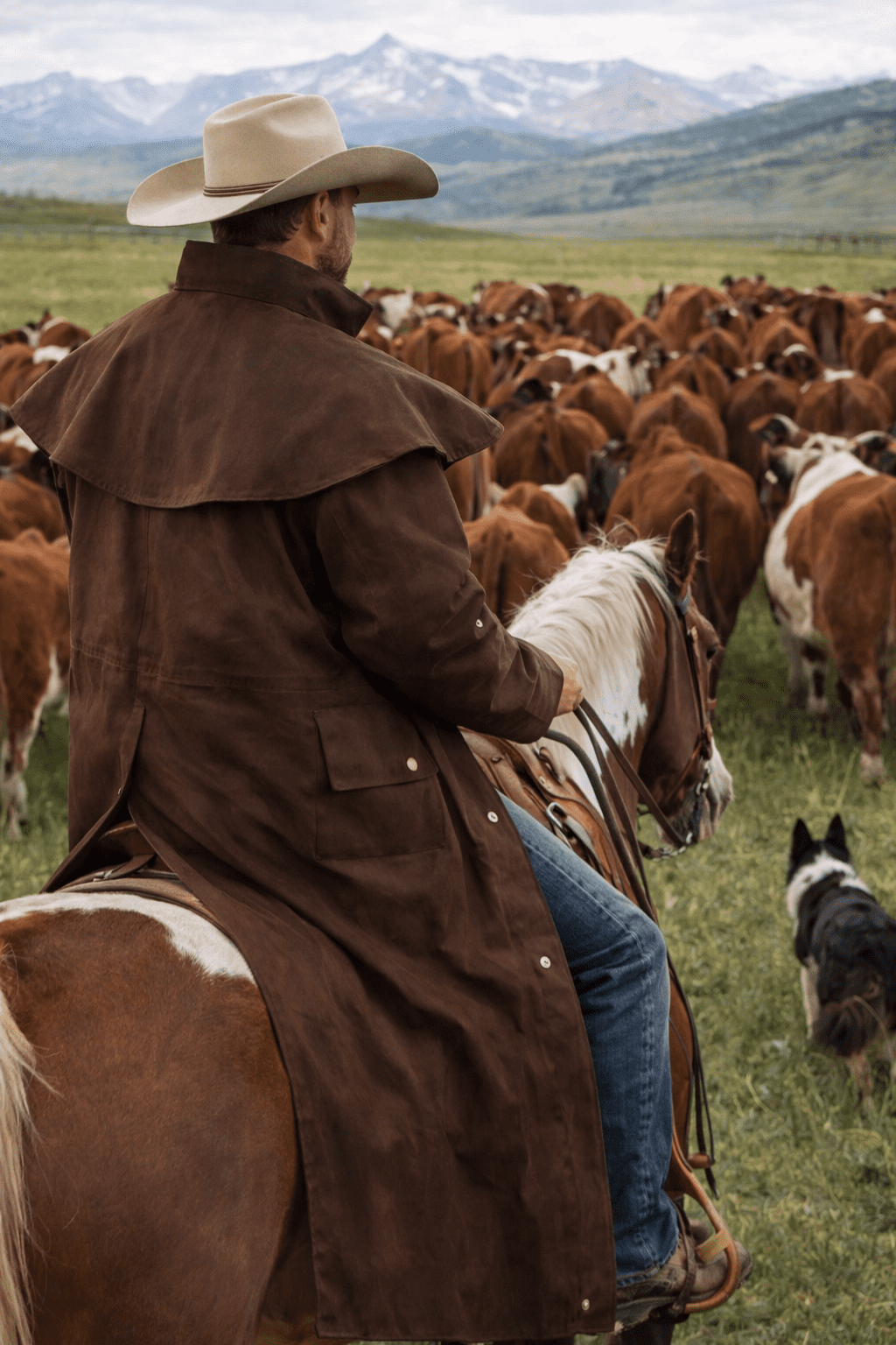 M L XL MENS OIL CLOTH OILSKIN WESTERN AUSTRALIAN DROVER WATERPROOF