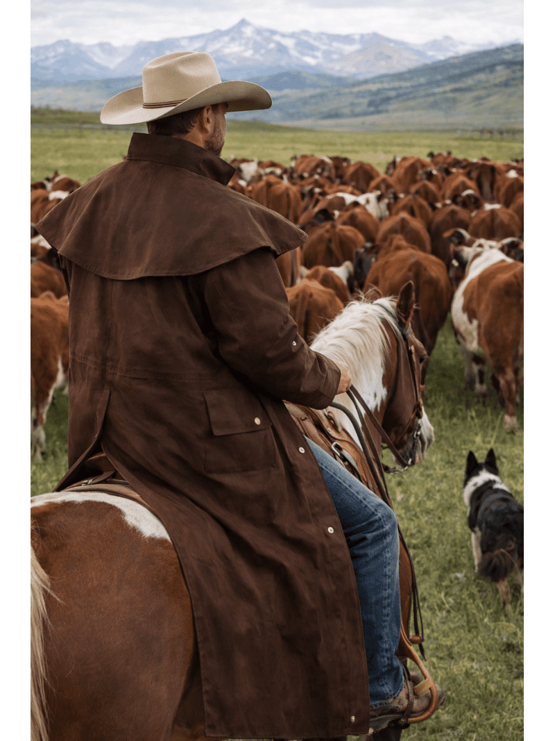 M L XL MENS OIL CLOTH OILSKIN WESTERN AUSTRALIAN DROVER WATERPROOF