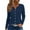 Dark blue, variant on yunLCZ Women Shirts Womens Summer Tops Fashion 2025 V Neck Print Shirts Casual Button Down Long Sleeve Blouses Women's Short Sleeve Shirts Beige L