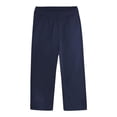 thumbnail image 2 of LILIYA Youth Boys Baggy Sweatpants Adjustable Drawstring Waist Solid Color Side Pockets Loose Fit Breathable Casual Athletic Bottoms Outdoor Workout Sweatpants 12-13 Years, 2 of 4