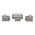 thumbnail image 2 of Living Source International Wicker / Rattan 4 - Person Seating Group in Gray, 2 of 5