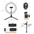 thumbnail image 3 of LED ring light with stand and 1 phone holder, dimmable desk lamp, 3 of 5