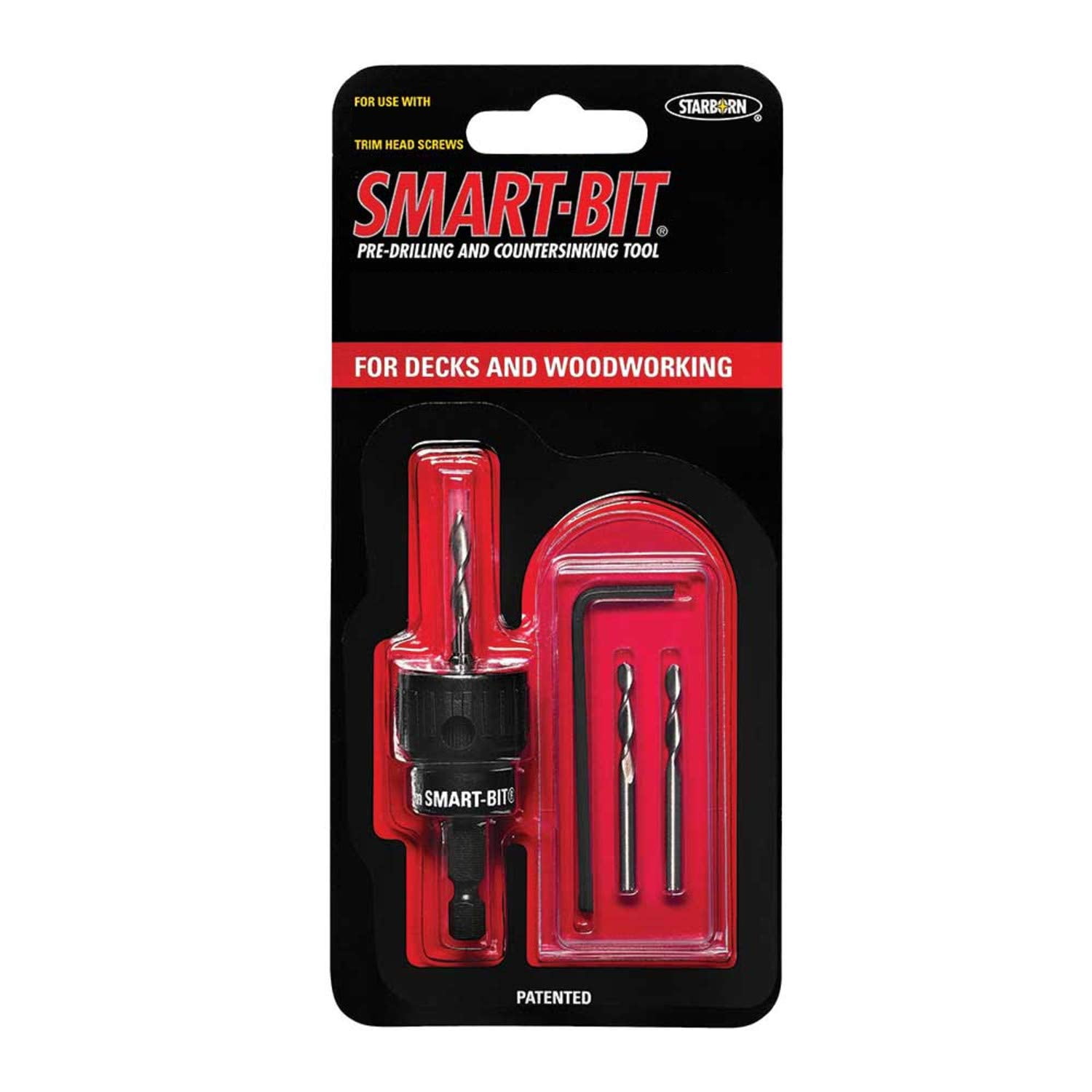 Starborn SmartBit PreDrilling and Countersinking Tool for Wood (Red