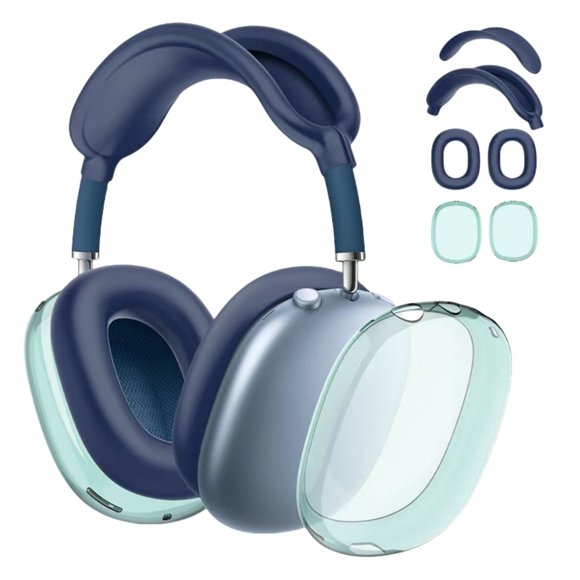 [4 in 1] Silicone Case Cover for AirPods Max USB-C (2024), Anti-Scratch Sweat-Proof Ear Pad Case Cover/Ear Cups Cover/Headband Cover Accessories Silicone Protector for AirPods Max Headphones